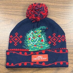 Christmas Vacation Kids Pom-Pom Hat - Red and Blue